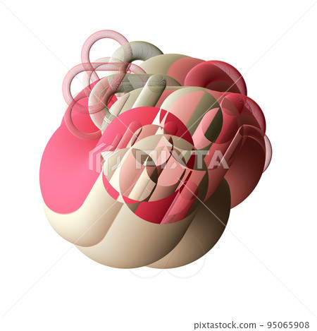 Abstract modern 3D shape logo element isolated on white background Abstract modern 3D shape logo element isolated on white background 95065908