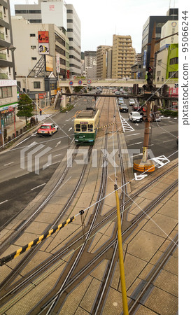 Nagasaki tram and junction 95066244