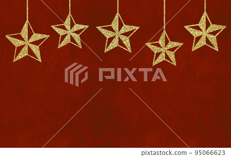 Background material red glittering stars gold Background material red glittering stars gold 95066623
