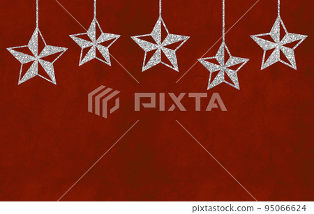 Background material red sparkling stars silver Background material red sparkling stars silver 95066624