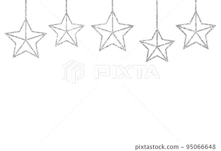 Illustration material star decoration silver Illustration material star decoration silver 95066648
