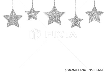 Illustration material star decoration silver Illustration material star decoration silver 95066661