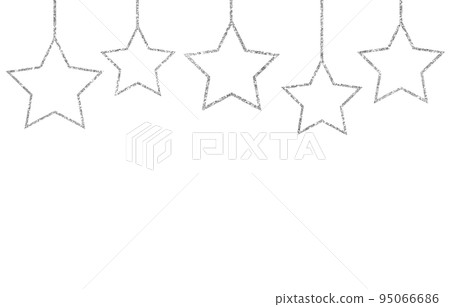 Illustration material star decoration silver Illustration material star decoration silver 95066686