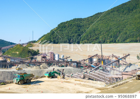 Dam under construction (Naruse Dam) 95068897