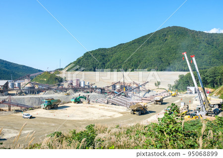 Dam under construction (Naruse Dam) Dam under construction (Naruse Dam) 95068899