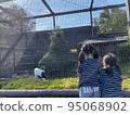 Sisters looking at animals friendly 95068902