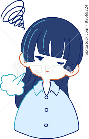 一個厭惡和嘆息的人的矢量圖解 95069224