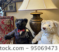 A teddy bear welcoming guests at a wedding 95069473