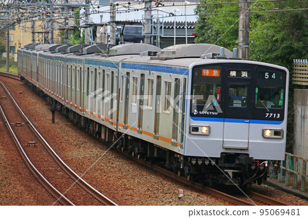A train running near Futamatagawa Station A train running near Futamatagawa Station 95069481