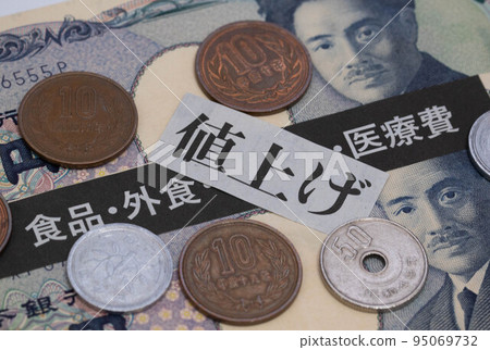 Image of food, restaurant, and medical cost increases Image of food, restaurant, and medical cost increases 95069732