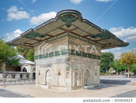 Kilic Ali Pasha Fountain, or Tophane fountain, a 18th century public water fountain, or Sabil, Beyoglu, Istanbul, Turkey 95069925