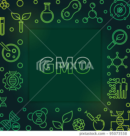 Genetically Modified Organism outline green vector frame Genetically Modified Organism outline green vector frame 95073538