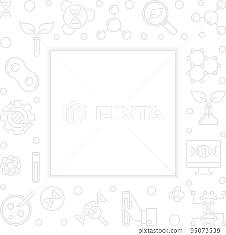 Biotechnolgy vector outline square frame or illustration Biotechnolgy vector outline square frame or illustration 95073539