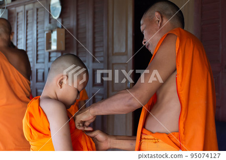 Ordain become a novice monk or little neophyte 95074127