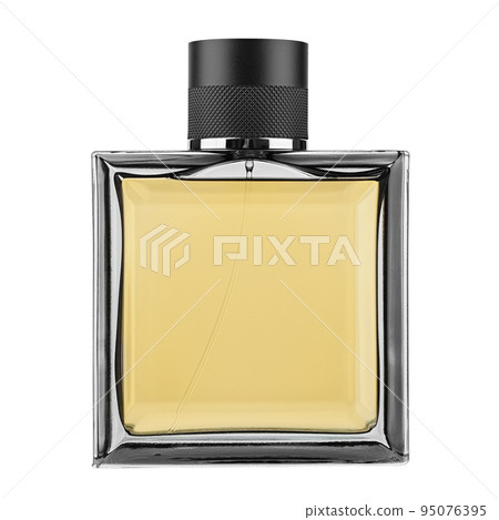 Perfume bottle isolated on white background with copy space for your text. Men's eau de parfum. Perfume bottle isolated on white background with copy space for your text. Men's eau de parfum. 95076395