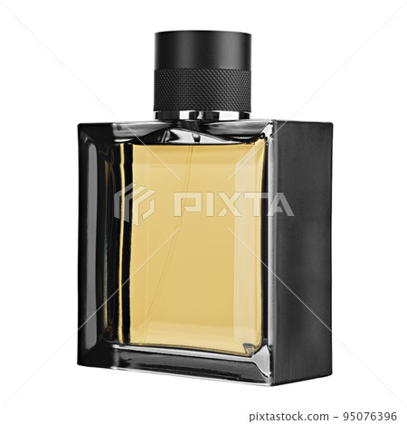 Perfume bottle isolated on white background with copy space for your text. Men's eau de parfum. Perfume bottle isolated on white background with copy space for your text. Men's eau de parfum. 95076396