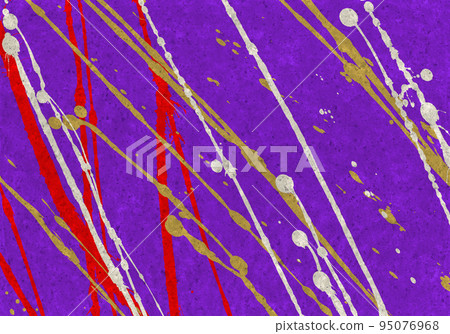 Splashing colorful colors, vigorous book Purple design Japanese paper 95076968