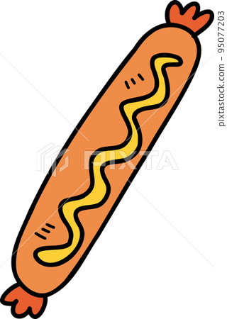 Hand Drawn delicious sausage illustration 95077203