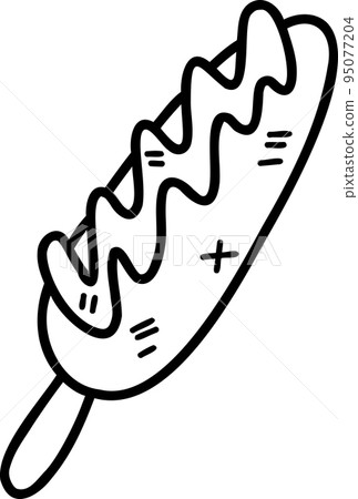 Hand Drawn delicious sausage illustration 95077204