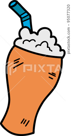 Hand Drawn soft drink glass illustration 95077320