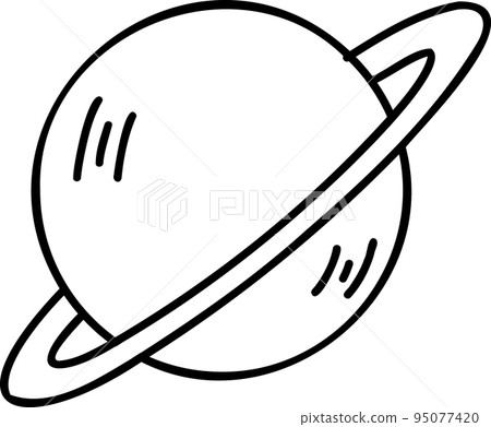 Hand Drawn Planets and rings floating in space illustration Hand Drawn Planets and rings floating in space illustration 95077420