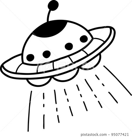Hand Drawn cute ufo illustration Hand Drawn cute ufo illustration 95077421