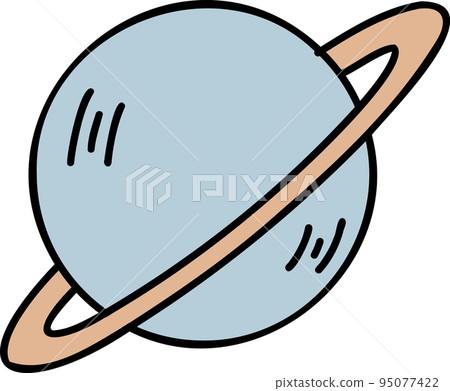Hand Drawn Planets and rings floating in space illustration Hand Drawn Planets and rings floating in space illustration 95077422