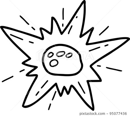 Hand Drawn glowing meteor illustration 95077436