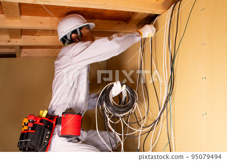 Electrical work (attic wiring work for solar panels) Electrical work (attic wiring work for solar panels) 95079494