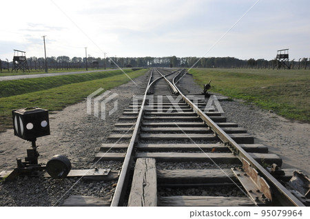 Poland, Birkenau, Auschwitz Museum, Second Concentration Camp Birkenau, siding 95079964