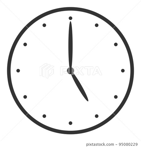 不帶字母的時鐘 5:00（正面）-0 95080229