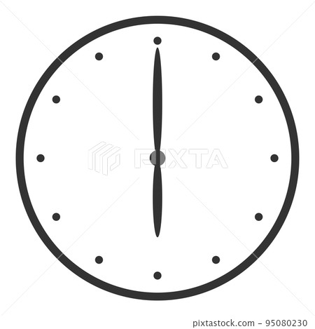 不帶字母的時鐘 6:00（正面）-0 95080230