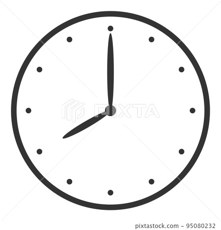 沒有字母的時鐘 8:00（正面）-0 95080232