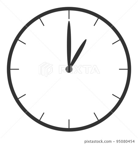 Clock without letters 1:00 (front) -0 95080454