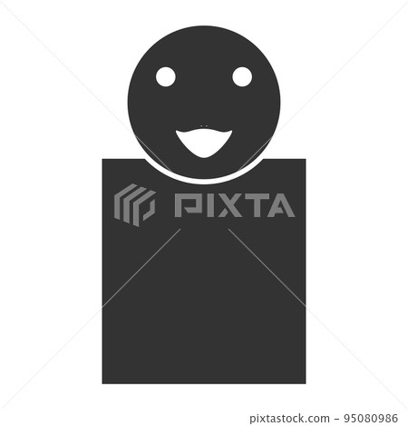 黑色人影（微笑/表情2） 95080986