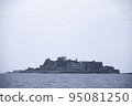 Panoramic view of Gunkanjima that looks like a warship 95081250