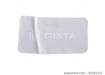 Sticker label isolated on white background with clipping path 95081535