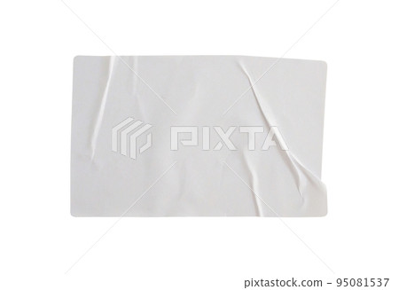 Sticker label isolated on white background with clipping path Sticker label isolated on white background with clipping path 95081537