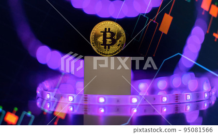 Cryptocurrency concept , Golden bitcoin on mainboard , The future of money. Computational equipment. Cryptocurrency concept , Golden bitcoin on mainboard , The future of money. Computational equipment. 95081566