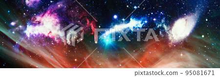 High quality space background. explosion supernova. Bright Star Nebula. Distant galaxy. Abstract image. Elements of this image furnished by NASA. 95081671