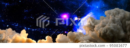 High quality space background. explosion supernova. Bright Star Nebula. Distant galaxy. Abstract image. Elements of this image furnished by NASA. 95081677