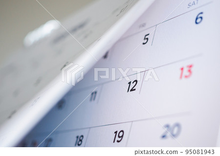 calendar page flipping sheet close up background calendar page flipping sheet close up background 95081943