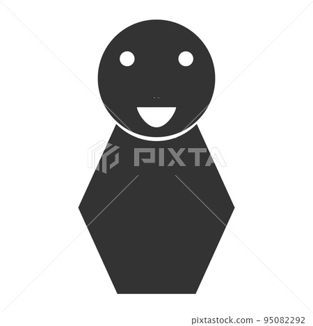 Black human silhouette (smile/expression 6) Black human silhouette (smile/expression 6) 95082292