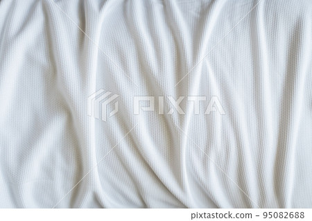 White football jersey clothing fabric texture sports wear background 95082688