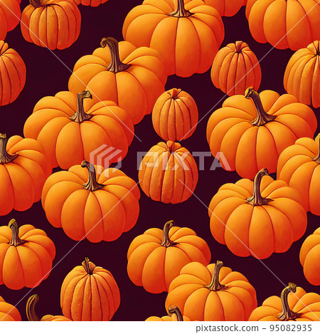 illustrated autumn harvest pumpkin background illustrated autumn harvest pumpkin background 95082935