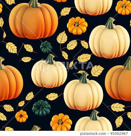 illustrated autumn harvest pumpkin background illustrated autumn harvest pumpkin background 95082967