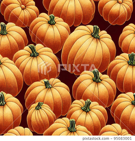 illustrated autumn harvest pumpkin background 95083001
