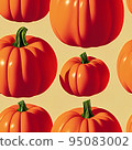 illustrated autumn harvest pumpkin background 95083002