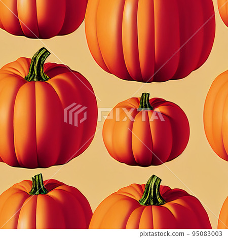 illustrated autumn harvest pumpkin background 95083003
