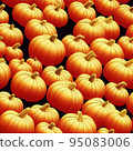 illustrated autumn harvest pumpkin background 95083006